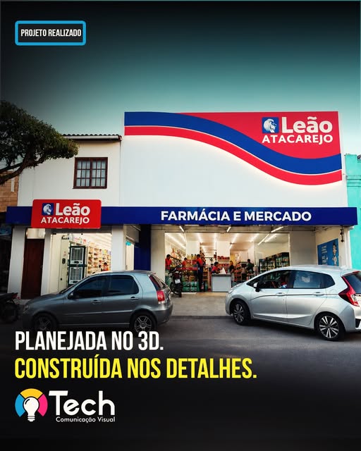 Nova fachada do Leão Atacarejo
