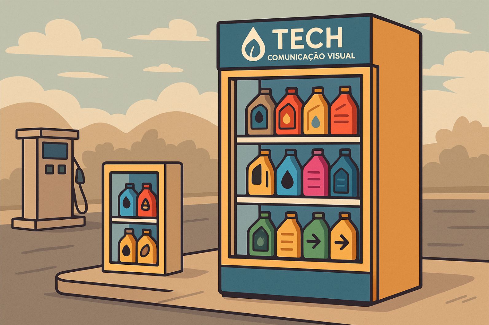 Expositores de Lubrificantes para Postos de Combustível