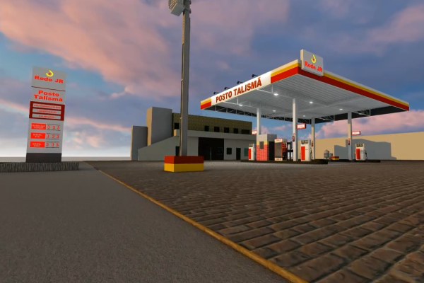 Projeto 3D Posto de Combustível - Comunicação Visual
