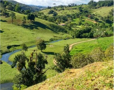 Paisagem agrícola típica de Amargosa, com relevo suavemente ondulado e vegetação de transição