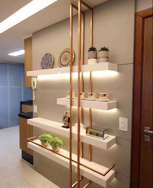 Móvel de metalon com iluminação