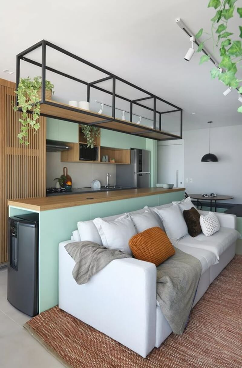 Estante de metalon planejada para sala