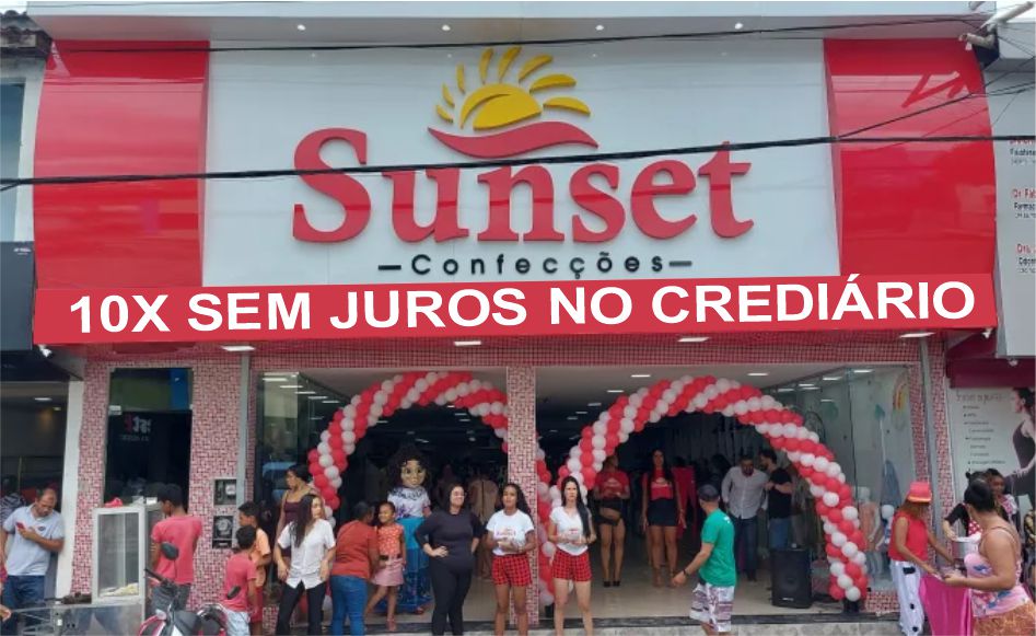 Fachada da Sunset Confecções em Mutuípe