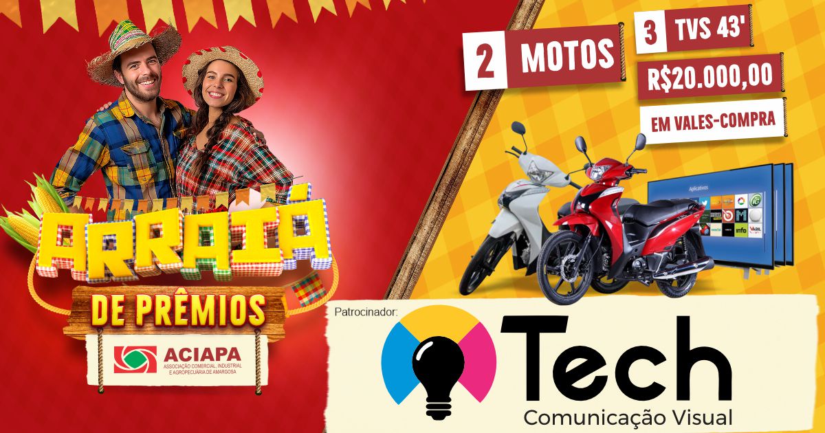 Tech no Arraiá de Prêmios da ACIAPA