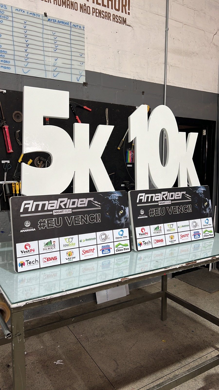 Troféus e placas de premiação - corrida AmaRider
